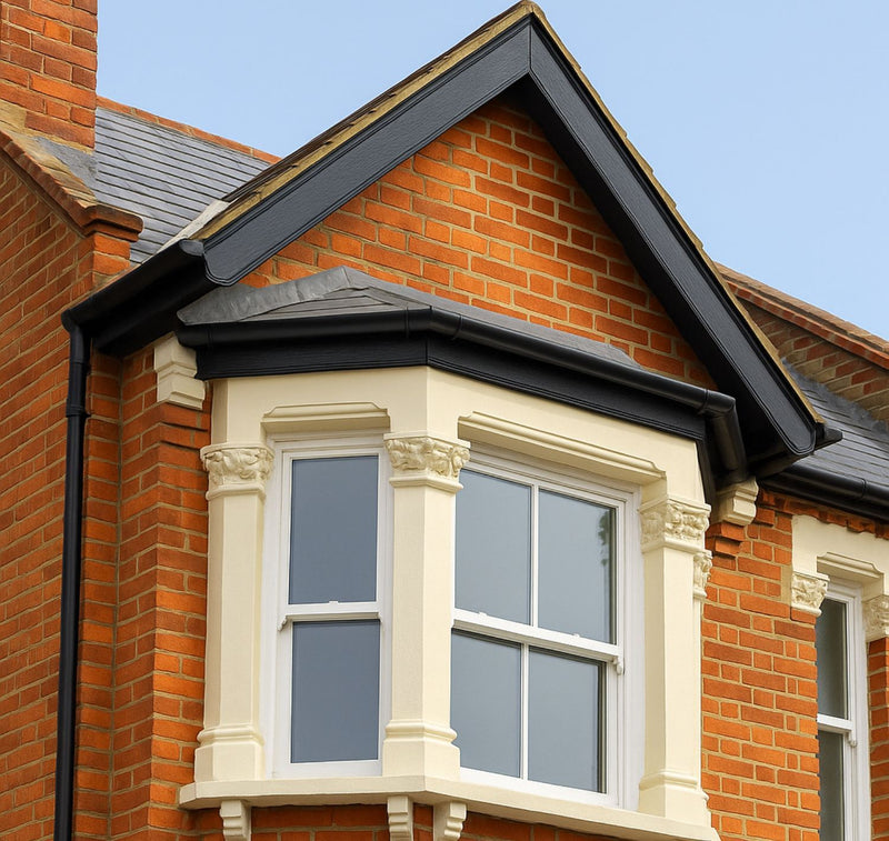 Black Ash Double Ogee Fascia Board 400mm (5m Length)