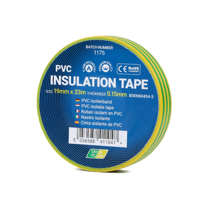 Earth Electrical Tape (Green & Yellow) 19mm - PVC Insulation Tape