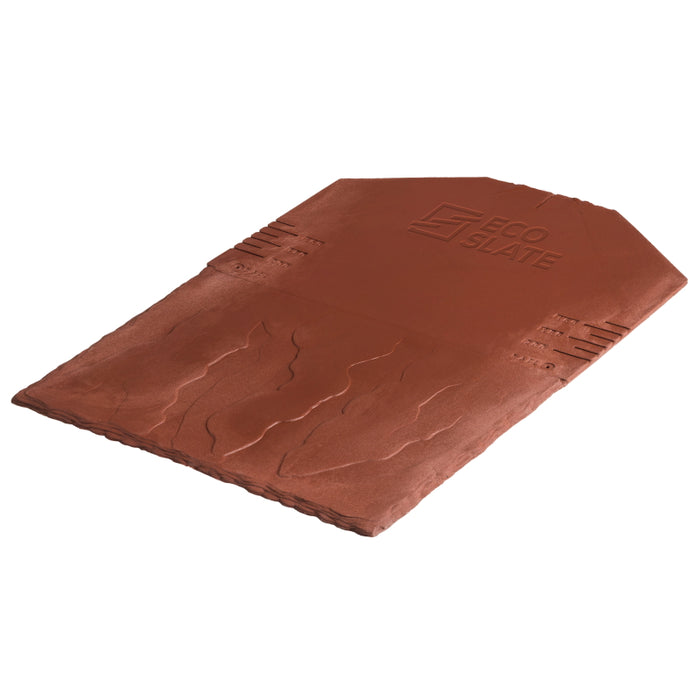 Eco Slate Recycled Plastic Slate Roof Tile OLD WORLD RED – Pack of 16