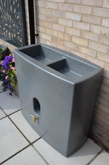 375 Litre Water Butt Planter in Millstone - Oasis