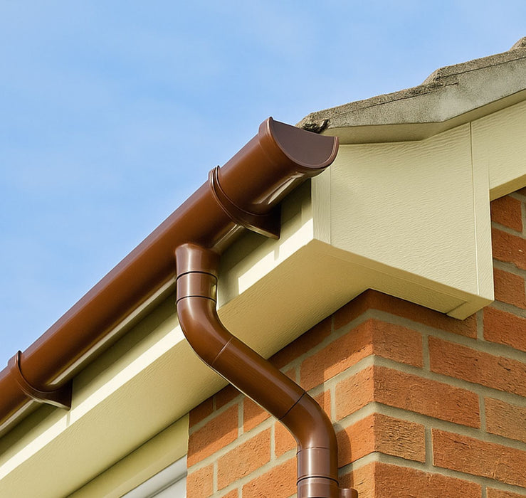 Brown Half Round Gutter 112mm (4m Length)