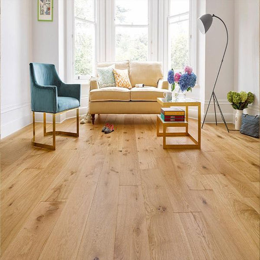 Herringbone Oak Engineered Flooring - Natural Oak Brushed UV Oiled 