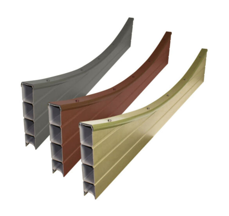 Graphite Eco Fence Panel Concave Top