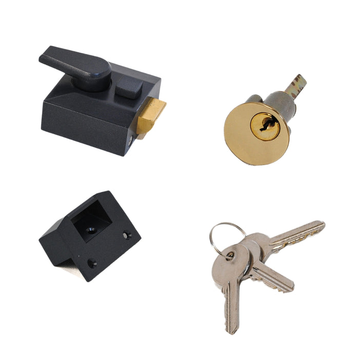 Nightlatch Narrow Gunmetal Boxed