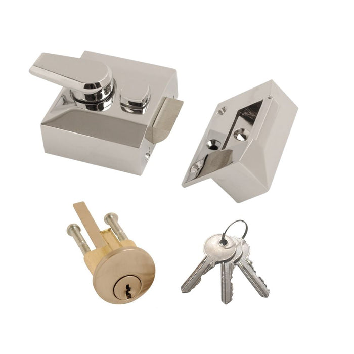 Nightlatch Narrow Chrome Boxed