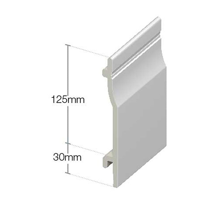 White Smooth Shiplap Cladding (5m Length)