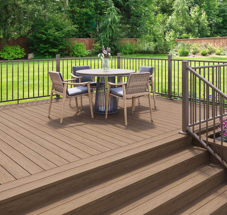 Brown Venture Composite Decking Board Grooved Edge - Length 4.88m x Width 140mm