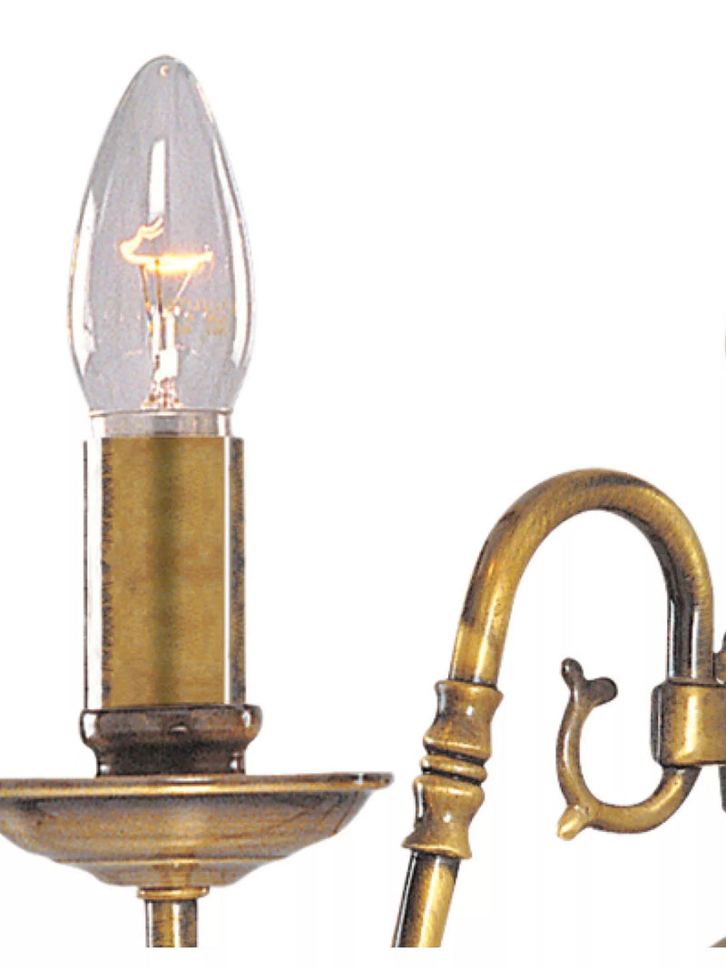 Flemish 2Lt Wall Light - Solid Brass Metal