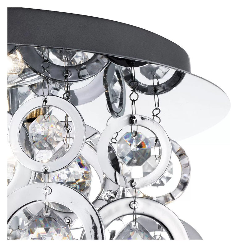 Polaris3Lt Flush - Chrome Metal & Acrylic