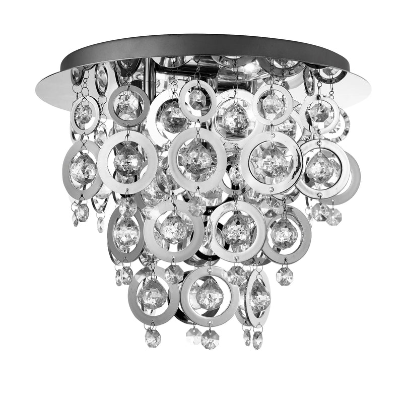 Polaris3Lt Flush - Chrome Metal & Acrylic