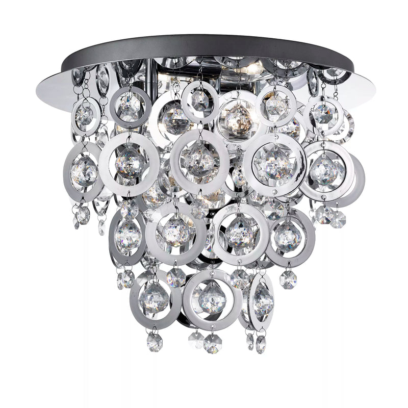 Polaris3Lt Flush - Chrome Metal & Acrylic