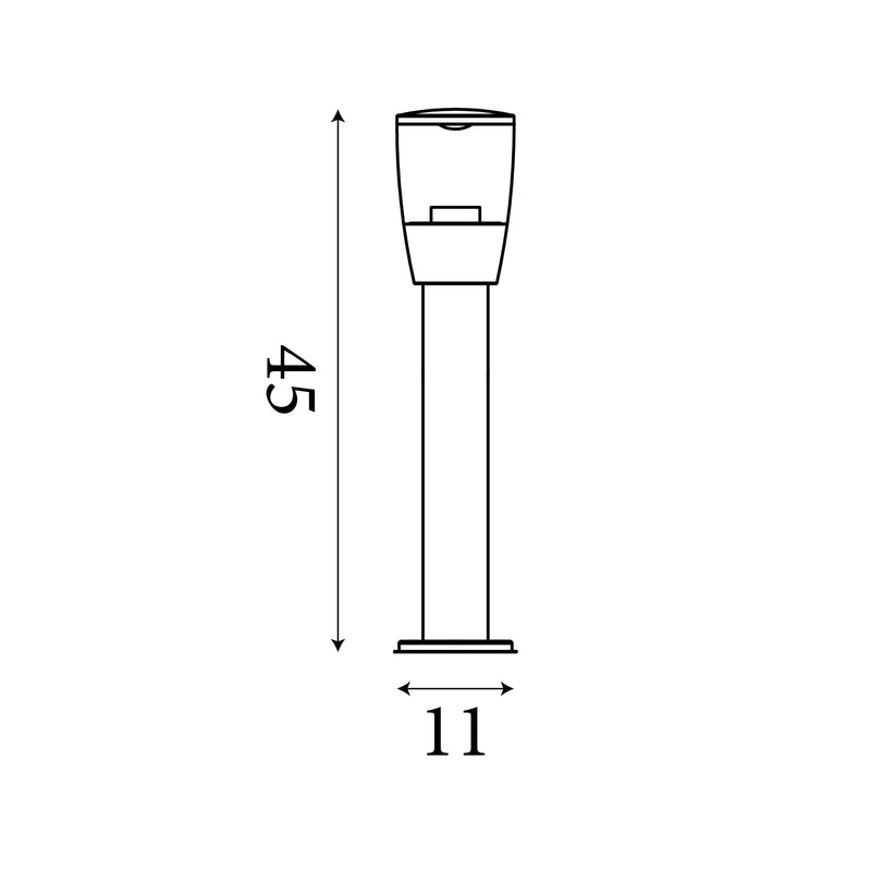 Tucson Outdoor Post - Grey Metal & Polycarbonate