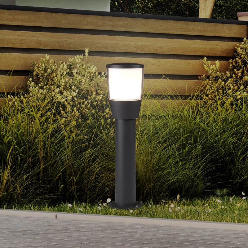 Tucson Outdoor Post - Grey Metal & Polycarbonate