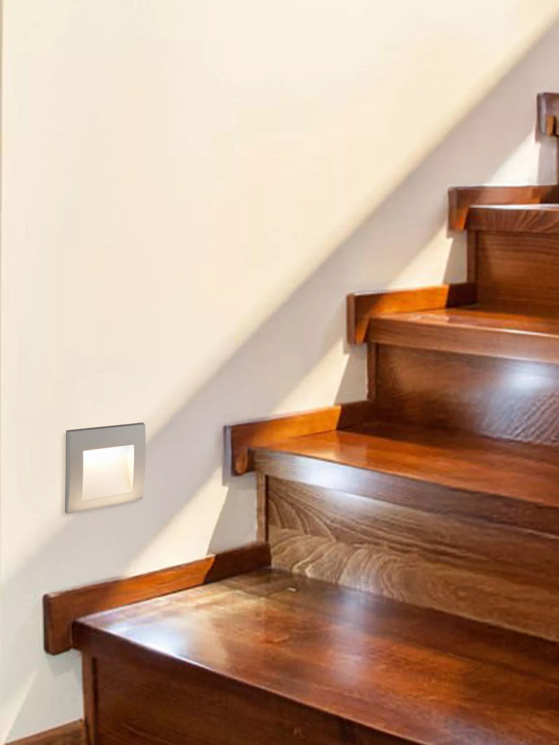 Ankle Outdoor Wall Light - Grey Aluminium & Frosted Glass