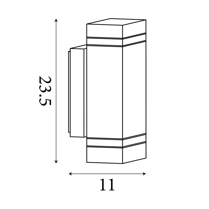 Sheffield LED Outdoor Wall Light-Black & Glass Diffuser,IP44