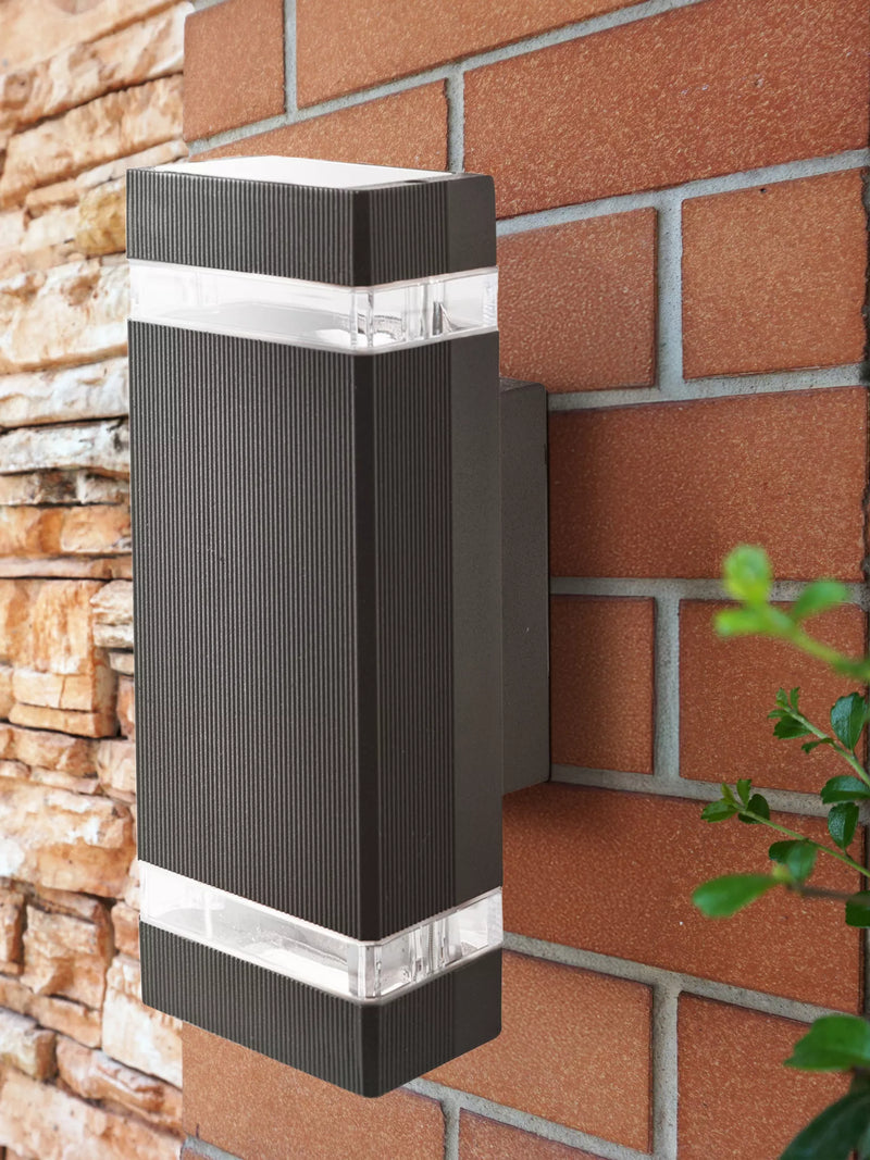 Sheffield LED Outdoor Wall Light-Black & Glass Diffuser,IP44