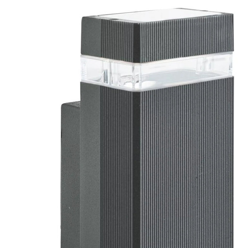 Sheffield LED Outdoor Wall Light-Black & Glass Diffuser,IP44
