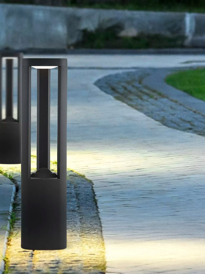 Michigan Outdoor Post - Dark Grey Metal & Polycarbonate