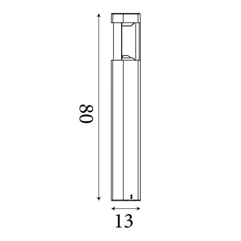 Michigan Outdoor Post - Dark Grey Metal & Polycarbonate