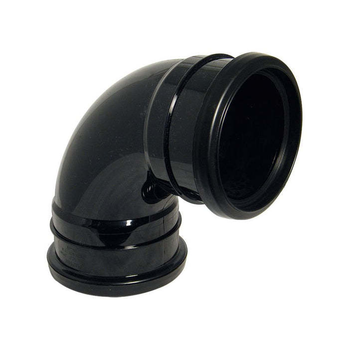 Black Double Socket Underground 87° Bend 110mm