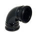 Black Double Socket Underground 87° Bend 110mm