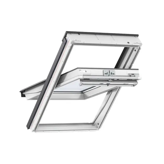 VELUX White Maintenance Free GGU FK06 Polyurethane Centre Pivot Roof Window - 66cm x 118cm