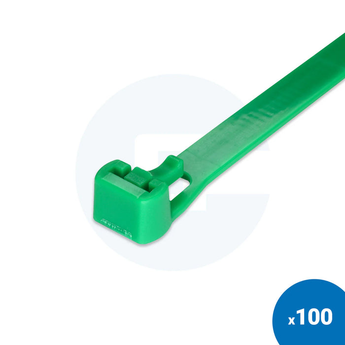 Coloured Reusable Cable Ties - Pack of 100