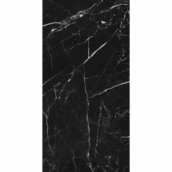 Matt Marmo Morocco Black Porcelain Tile -  1197x597- Individual Tile