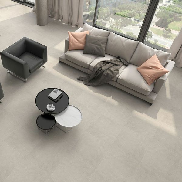 Sample - Atrium Lubeck Perla Concrete Effect - 60x60 - Sample Tile