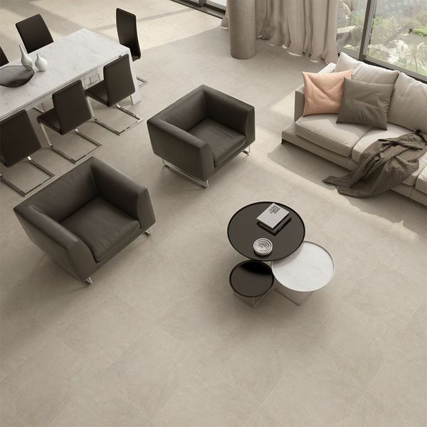 Sample - Atrium Lubeck Taupe Concrete Effect - 60x60 - Sample Tile