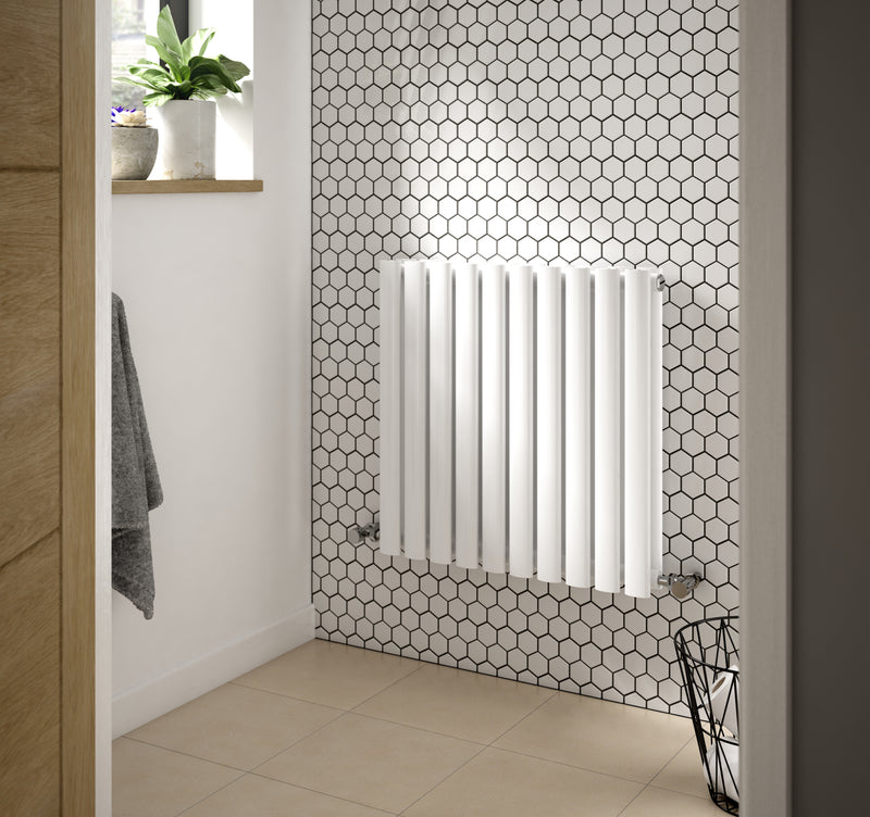 Horizontal Double Panel Radiator 600 x 586 Hudson Reed