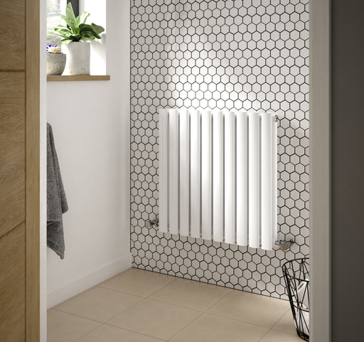 Horizontal Double Panel Radiator 600 x 586 Hudson Reed
