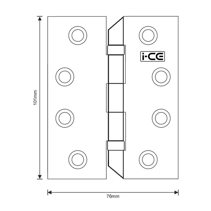 Stainless Steel Ball bearing Anti Ligature Hinge 100mm CE13 Rated Satin