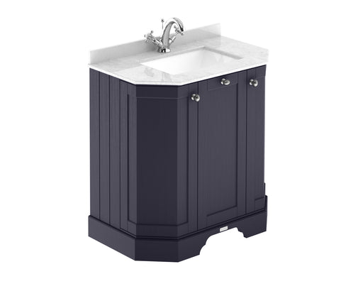 750mm 3-Door Angled Unit & Marble Top 1TH Hudson Reed