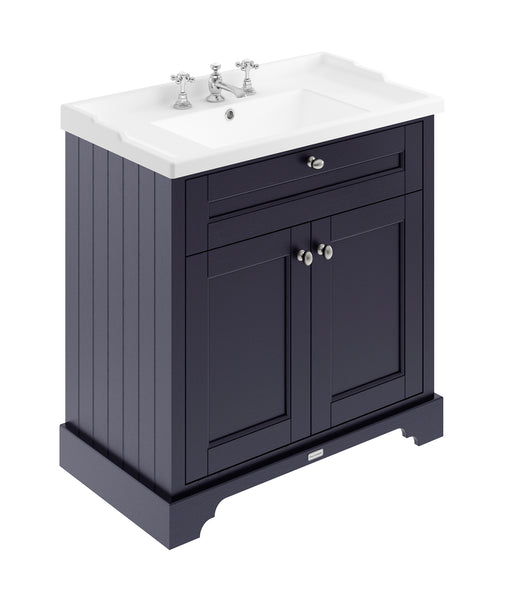 800mm Cabinet & Basin (3TH) Hudson Reed