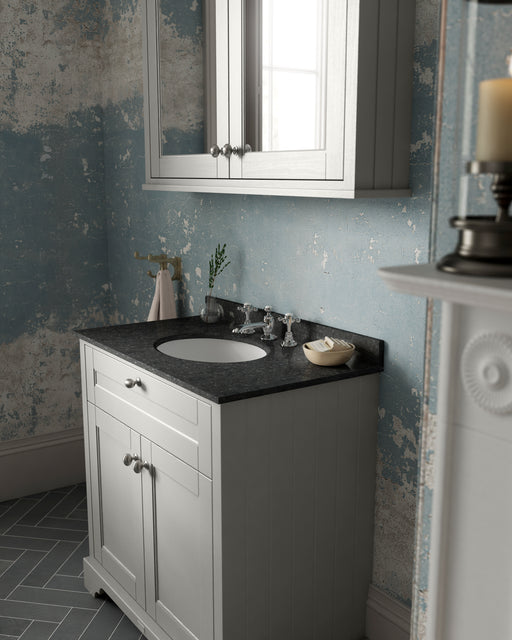 800mm Cabinet & Marble Top (3TH) Hudson Reed