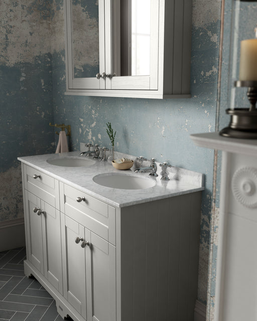 1200mm Cabinet & Double Marble Top (3TH) Hudson Reed