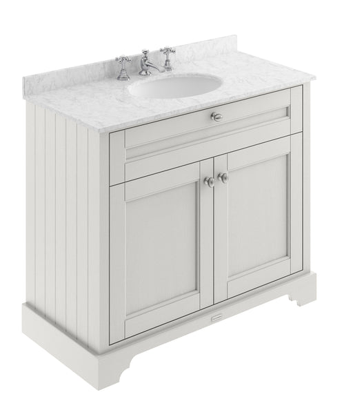 1000mm Cabinet & Marble Top (3TH) Hudson Reed