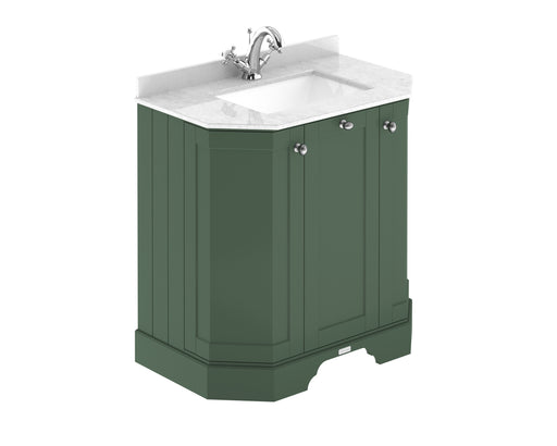 750mm 3-Door Angled Unit & Marble Top 1TH Hudson Reed