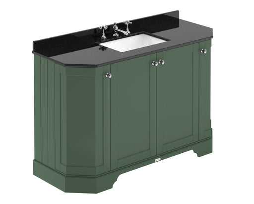 1200mm 4-Door Angled Unit & Marble Top 3TH Hudson Reed