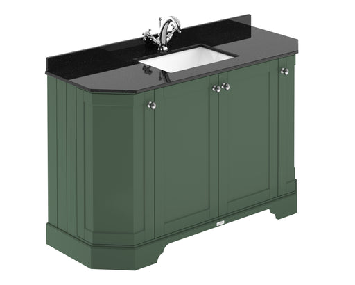 1200mm 4-Door Angled Unit & Marble Top 1TH Hudson Reed