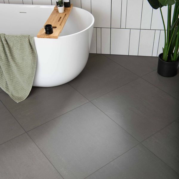 Gems Lounge Stone Effect Matt Anthracite - 600x600 - Individual Tile