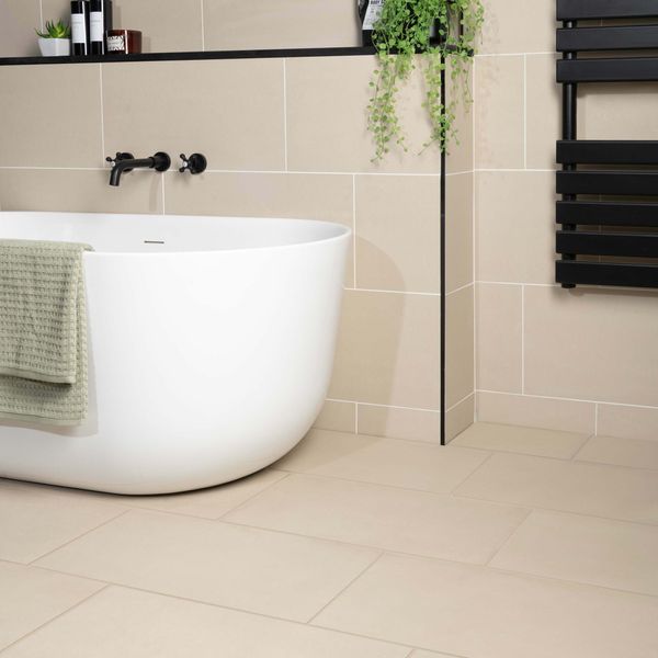 Gems Lounge Stone Effect Matt Light Grey - 600x300 - Individual Tile