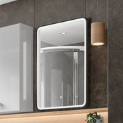 700 x 500 Black Framed Mirror Hudson Reed