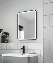 700 x 500 Black Framed Mirror Hudson Reed