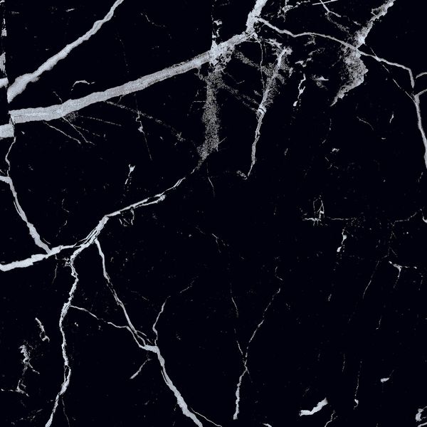 Sample - Genova Black Polished Marble Effect - 600x600 - Sample Tile