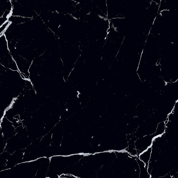 Sample - Genova Black Polished Marble Effect - 600x600 - Sample Tile