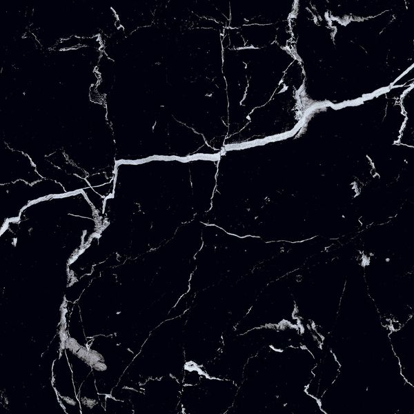 Sample - Genova Black Matt Marble Effect - 600x600 - Sample Tile