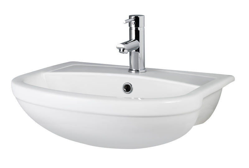 500mm Semi Recessed Basin Hudson Reed