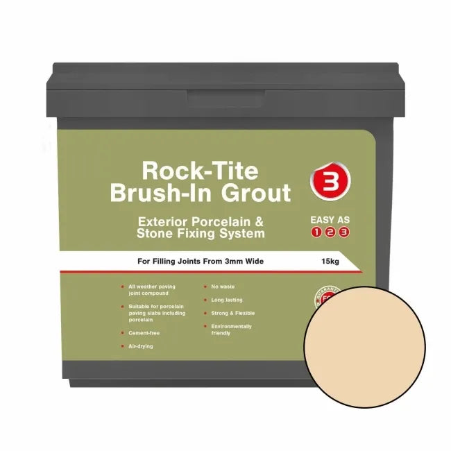 Rock-Tite Brush In Grout Blanched Almond 15kg